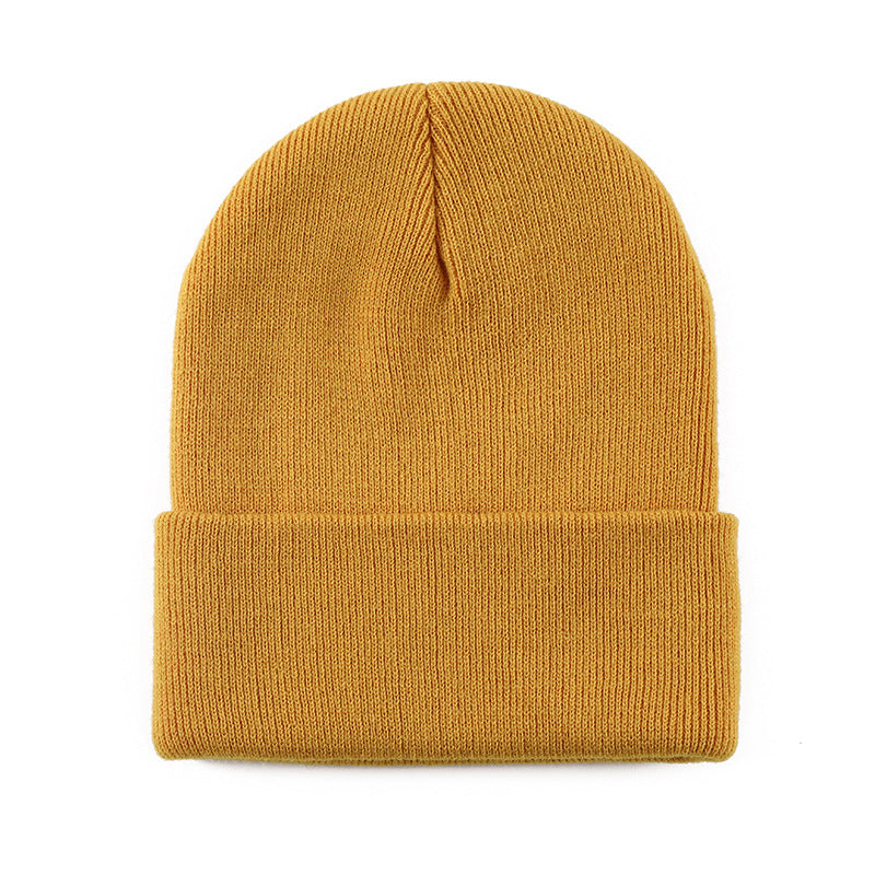 Wholesale Solid color knit hat  basic style beanie